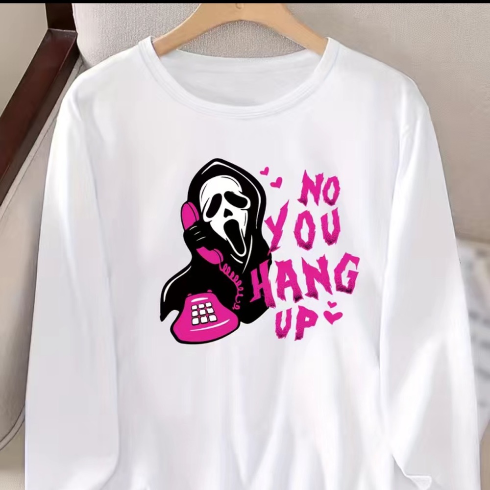 Halloween Scream ghost face custom made to order T’s hoodies and crewnecks.
